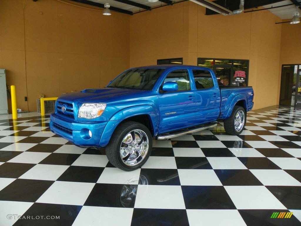 2007 Tacoma V6 PreRunner TRD Sport Double Cab - Speedway Blue Pearl / Graphite Gray photo #3