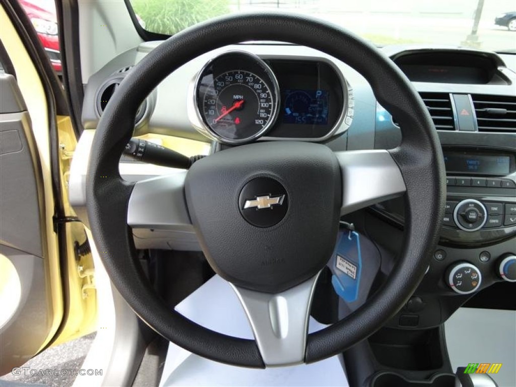 2013 Chevrolet Spark LS Yellow/Yellow Steering Wheel Photo #81938026