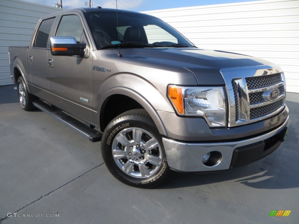 2011 F150 Lariat SuperCrew - Sterling Grey Metallic / Black photo #2