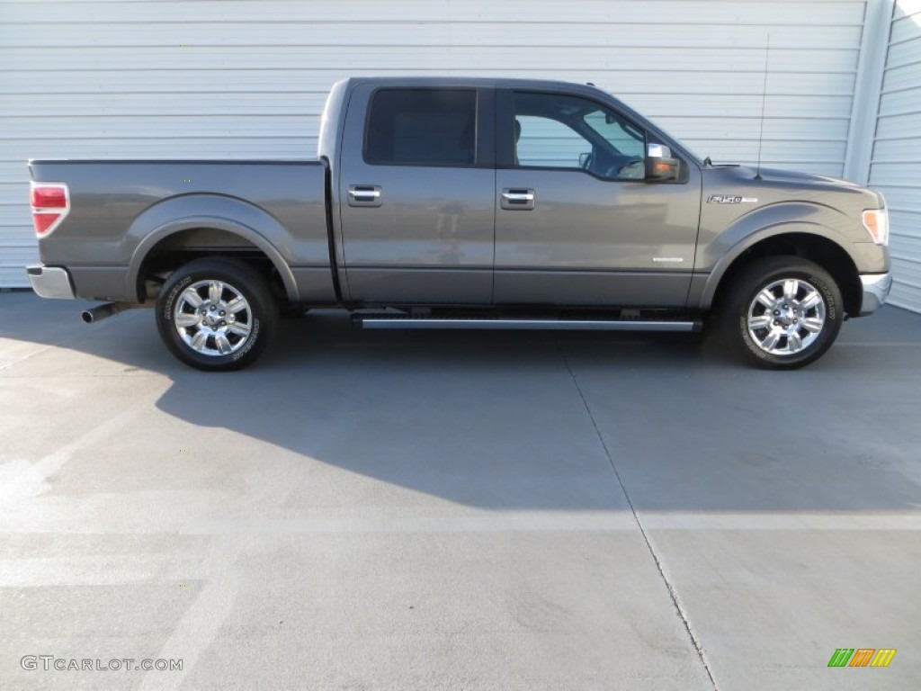 2011 F150 Lariat SuperCrew - Sterling Grey Metallic / Black photo #3