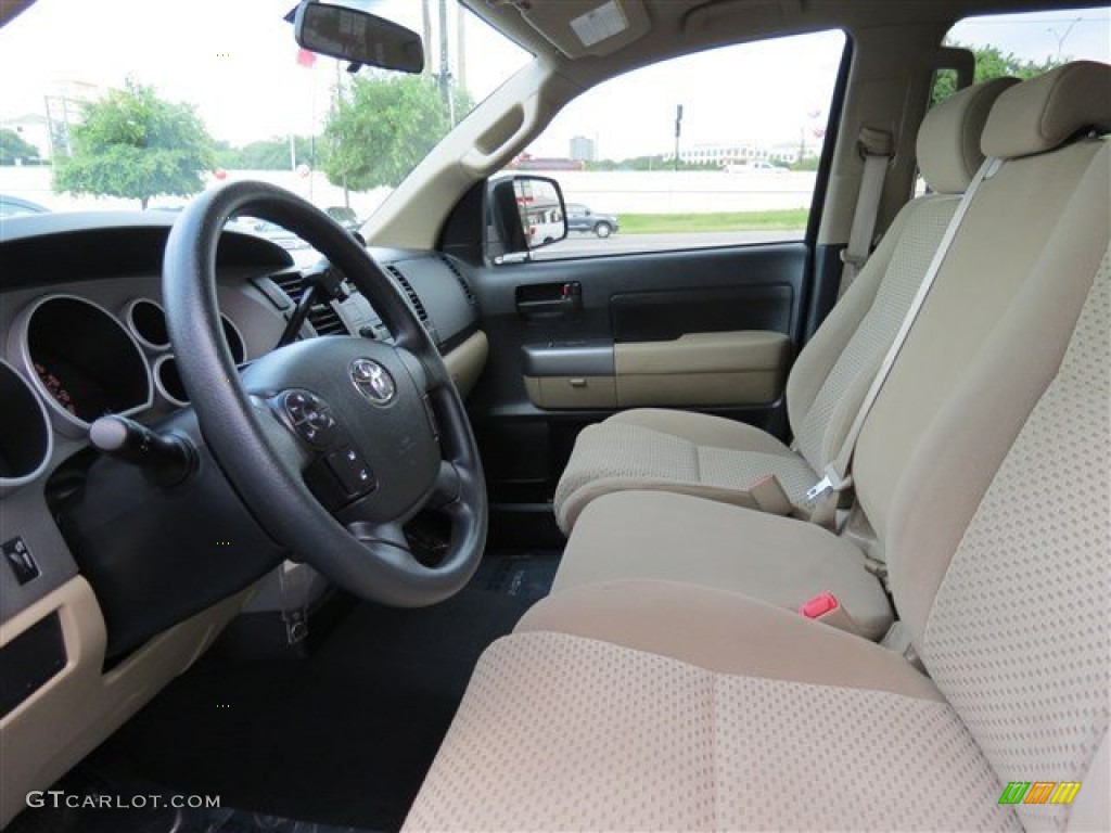 2012 Tundra CrewMax - Black / Sand Beige photo #11