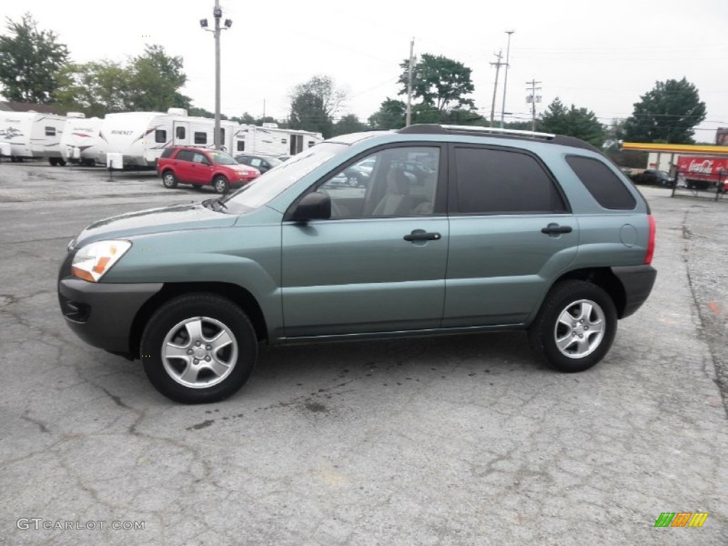 2007 Sportage LX - Royal Jade Green / Beige photo #4