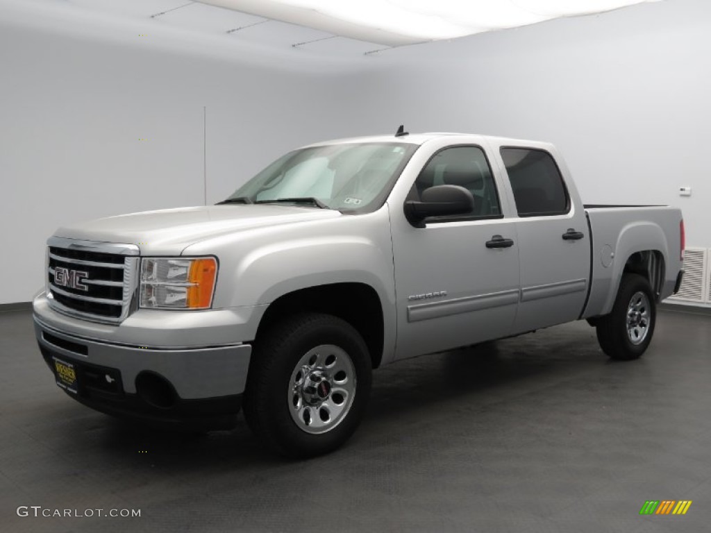 2013 Sierra 1500 SLE Crew Cab - Quicksilver Metallic / Ebony photo #1