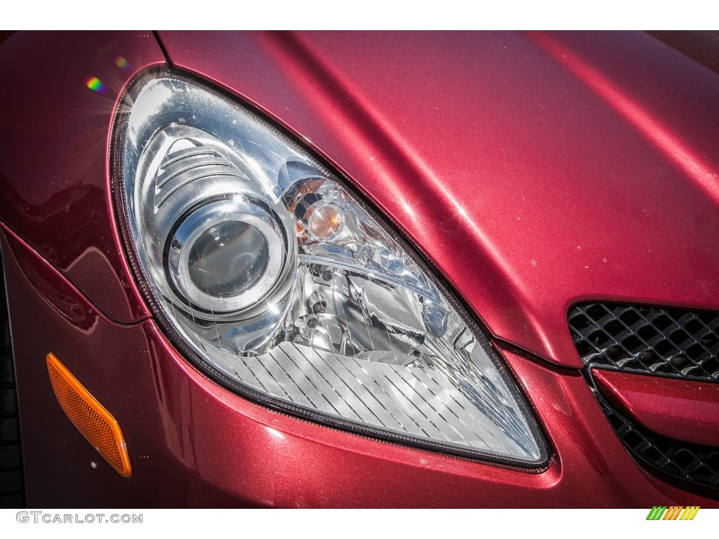 2009 SLK 350 Roadster - Storm Red Metallic / Black photo #22