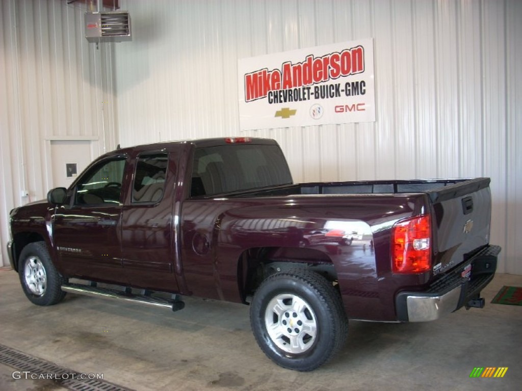 2009 Silverado 1500 LT Extended Cab 4x4 - Dark Cherry Red Metallic / Ebony photo #3