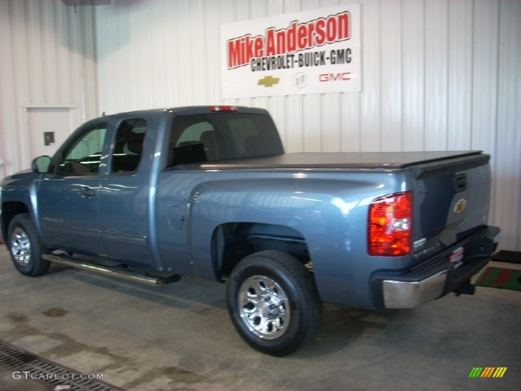 2012 Silverado 1500 LS Extended Cab - Blue Granite Metallic / Dark Titanium photo #3