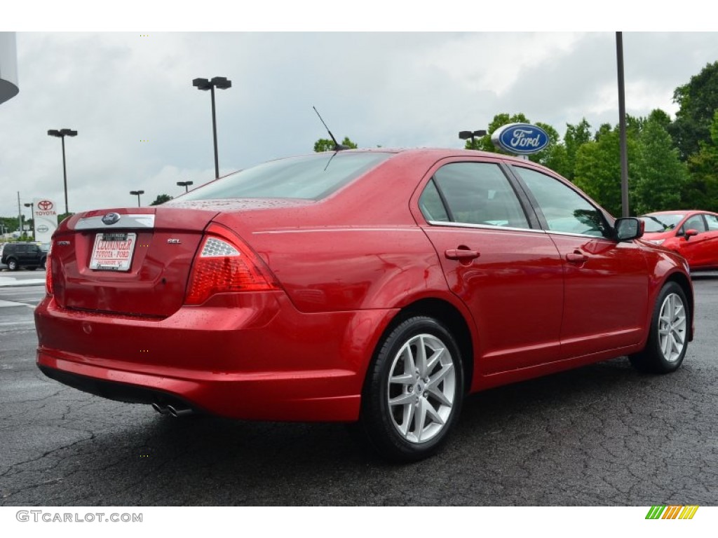 2011 Fusion SEL - Red Candy Metallic / Charcoal Black photo #3