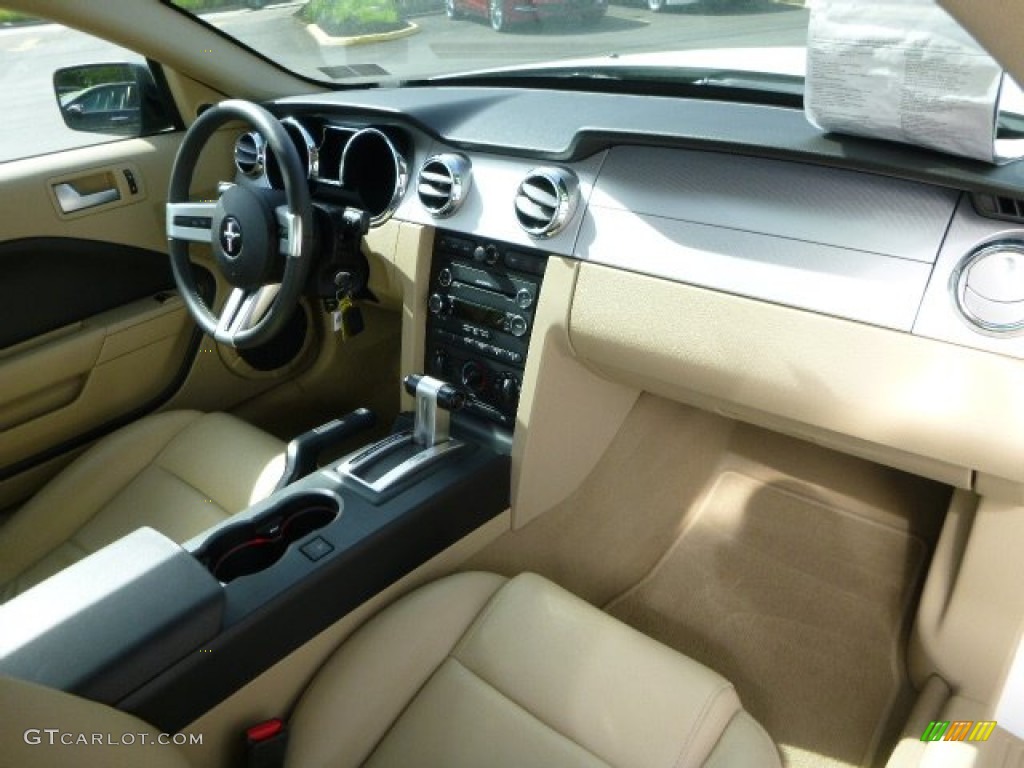 2009 Mustang V6 Premium Coupe - Performance White / Medium Parchment photo #11