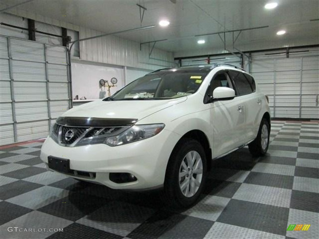 2011 Murano SV AWD - Glacier White Pearl / Beige photo #3