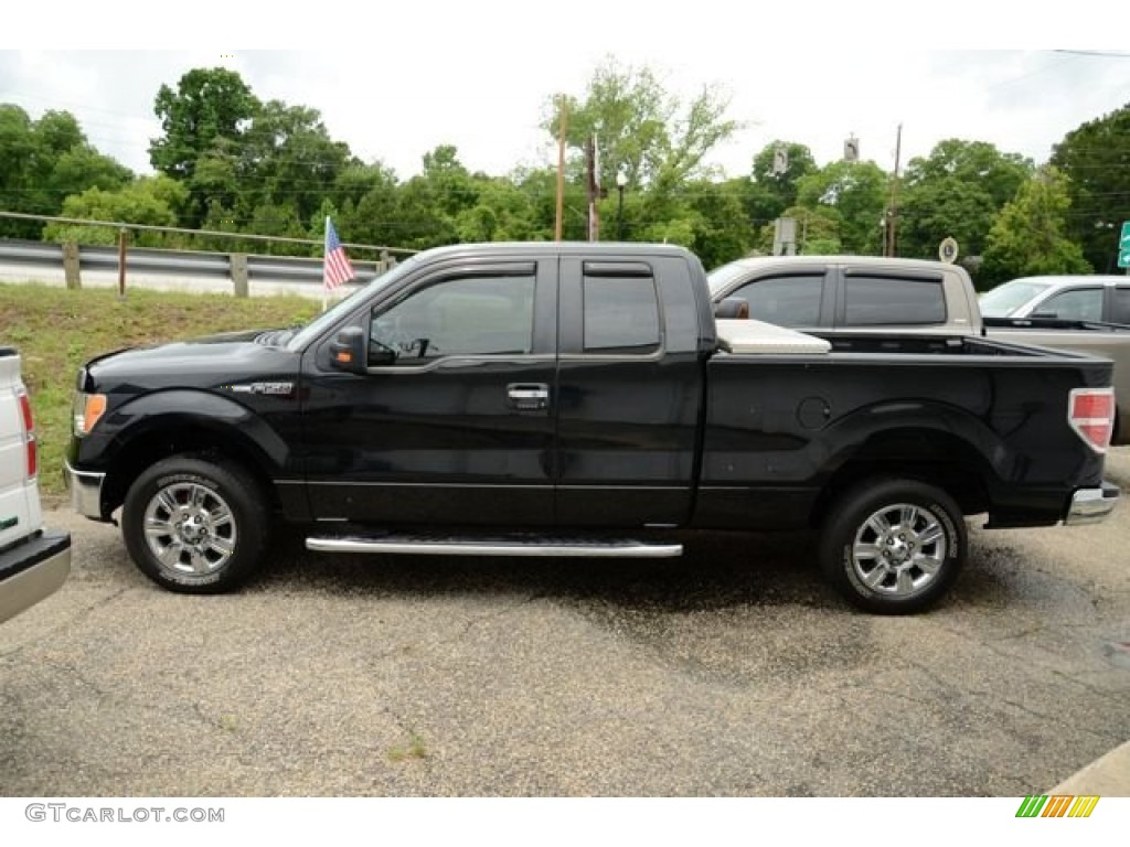 2011 F150 XLT SuperCab - Ebony Black / Steel Gray photo #7