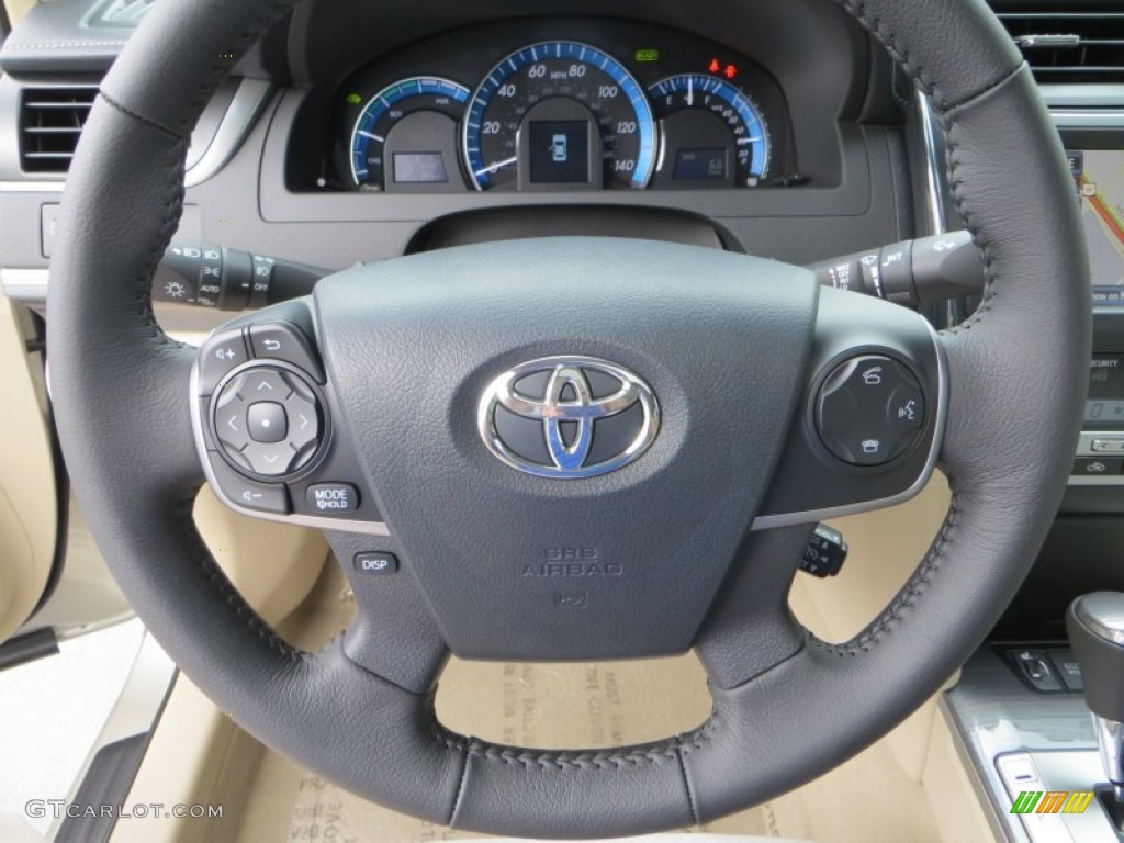 2013 Camry Hybrid XLE - Champagne Mica / Ivory photo #29
