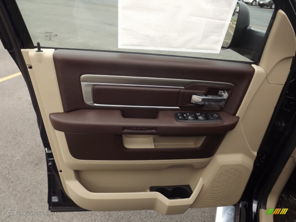 2013 Ram 1500 Big Horn Crew Cab 4x4 Canyon Brown/Light Frost Beige Door Panel Photo #81951124