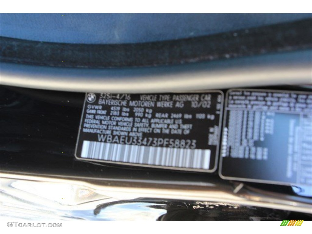 2003 3 Series 325xi Sedan - Jet Black / Black photo #18