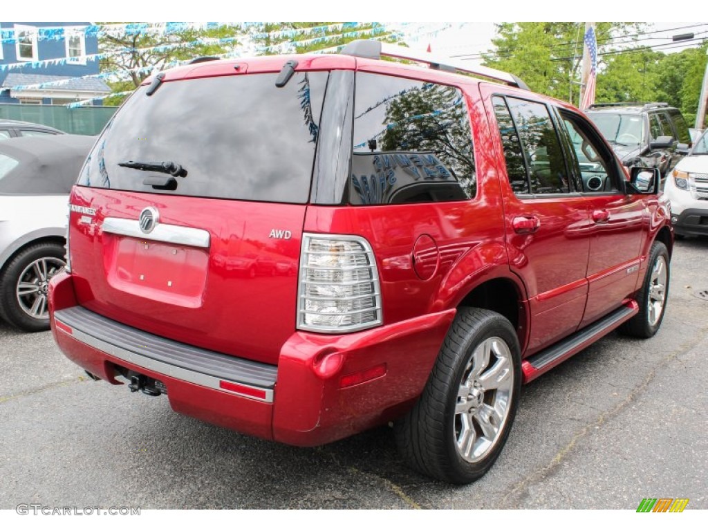 2008 Mountaineer Premier AWD - Vivid Red Metallic / Charcoal Black photo #5