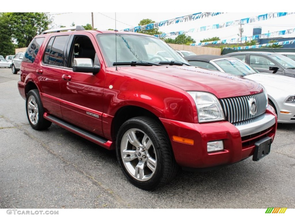 2008 Mountaineer Premier AWD - Vivid Red Metallic / Charcoal Black photo #6