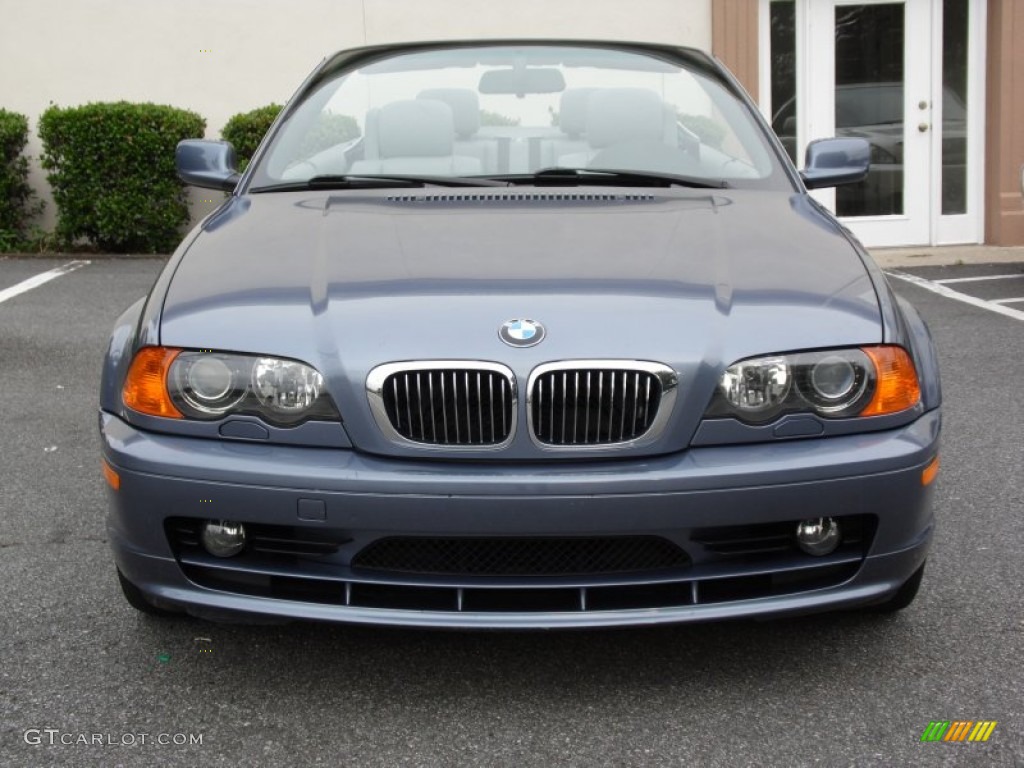 2002 3 Series 325i Convertible - Steel Blue Metallic / Grey photo #3