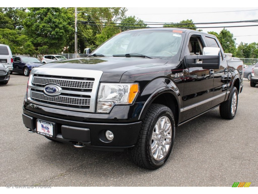 2009 F150 Platinum SuperCrew 4x4 - Black / Medium Stone Leather/Sienna Brown photo #1