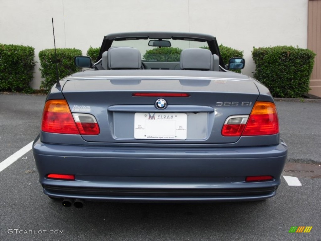 2002 3 Series 325i Convertible - Steel Blue Metallic / Grey photo #23