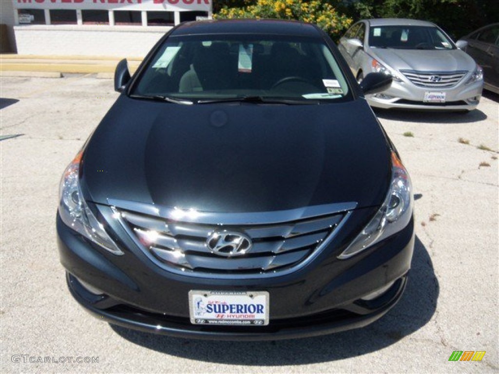 2013 Sonata SE 2.0T - Pacific Blue Pearl / Gray photo #2