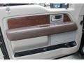 2009 Ford F150 Medium Stone Leather/Sienna Brown Interior Door Panel Photo