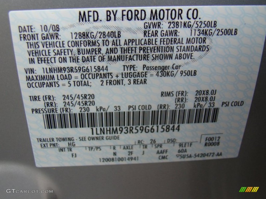 2009 MKS Sedan - Smokestone Metallic / Light Camel photo #24