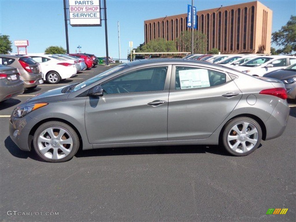 2013 Elantra Limited - Harbor Gray Metallic / Gray photo #4