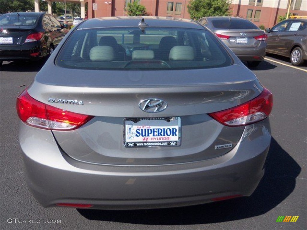 2013 Elantra Limited - Harbor Gray Metallic / Gray photo #8