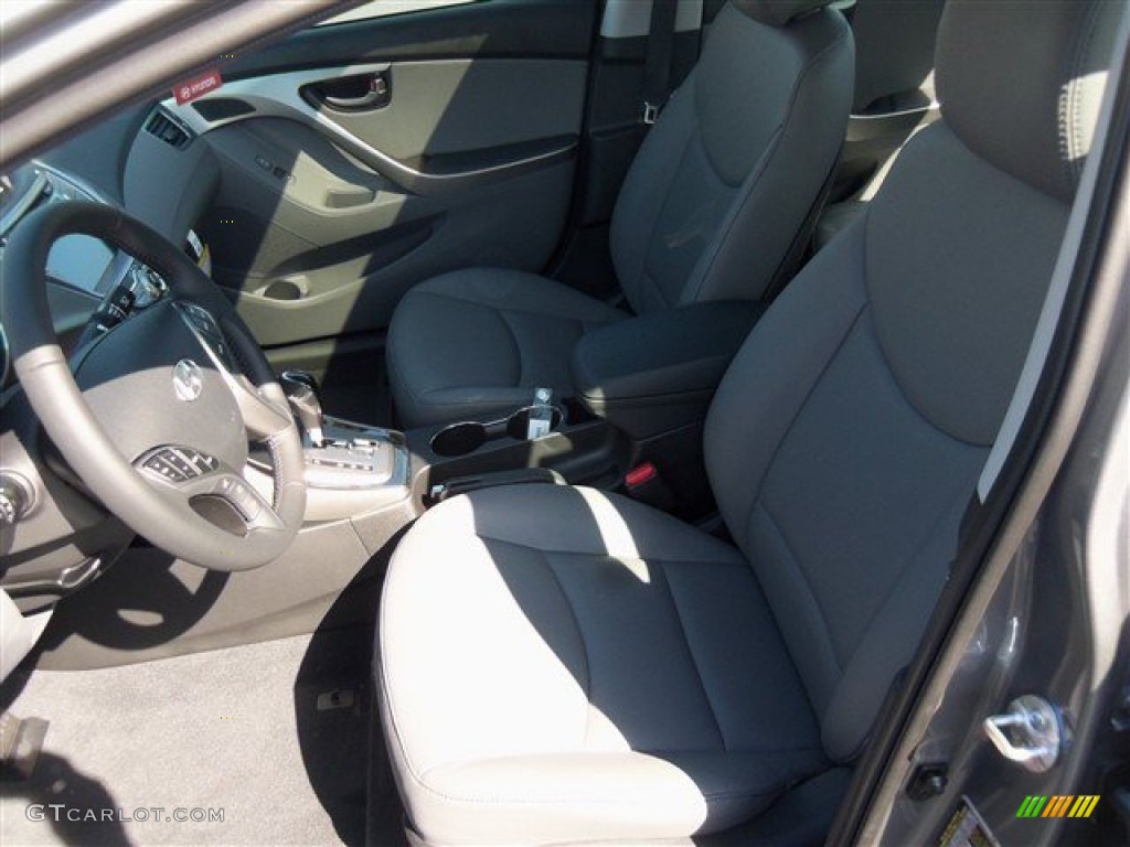 2013 Elantra Limited - Harbor Gray Metallic / Gray photo #12