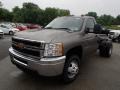 2013 Mocha Steel Metallic Chevrolet Silverado 3500HD WT Regular Cab 4x4 Chassis  photo #2