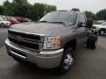 2013 Mocha Steel Metallic Chevrolet Silverado 3500HD WT Regular Cab 4x4 Chassis  photo #2