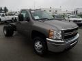 Mocha Steel Metallic - Silverado 3500HD WT Regular Cab 4x4 Chassis Photo No. 4