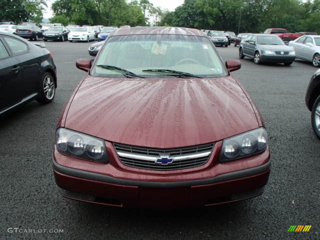 2001 Impala LS - Dark Carmine Red Metallic / Neutral photo #2