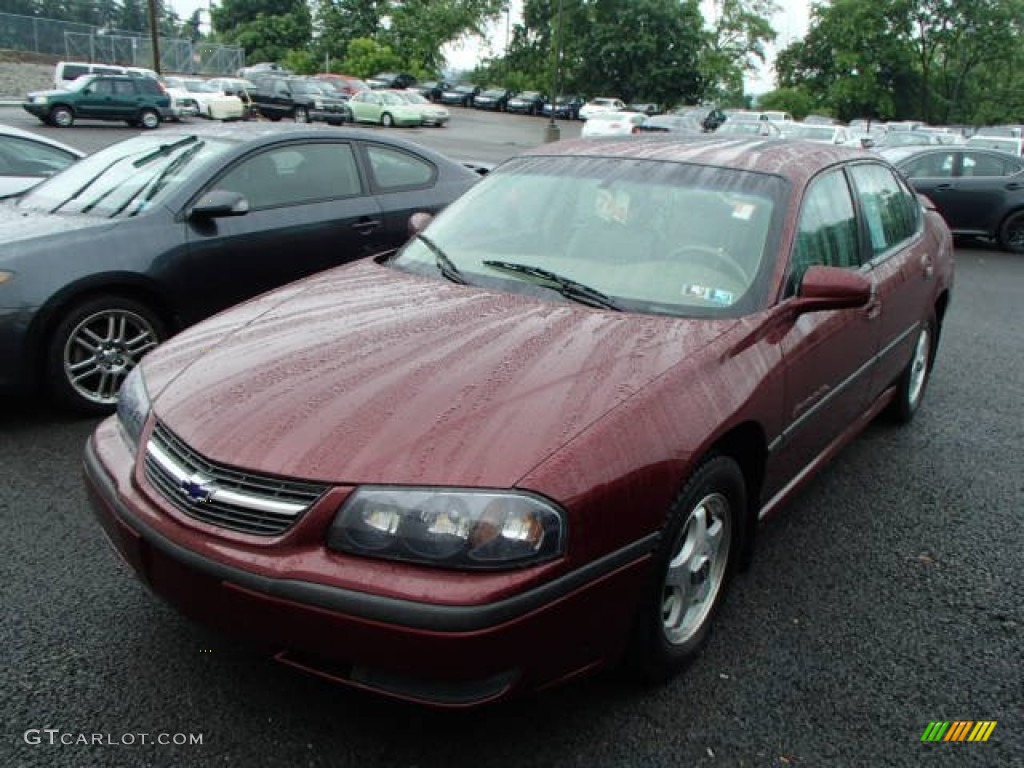 2001 Impala LS - Dark Carmine Red Metallic / Neutral photo #3