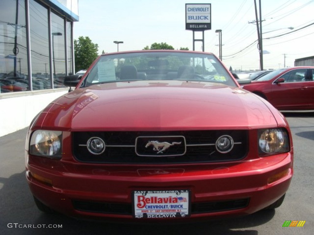 2006 Mustang V6 Premium Convertible - Redfire Metallic / Dark Charcoal photo #3