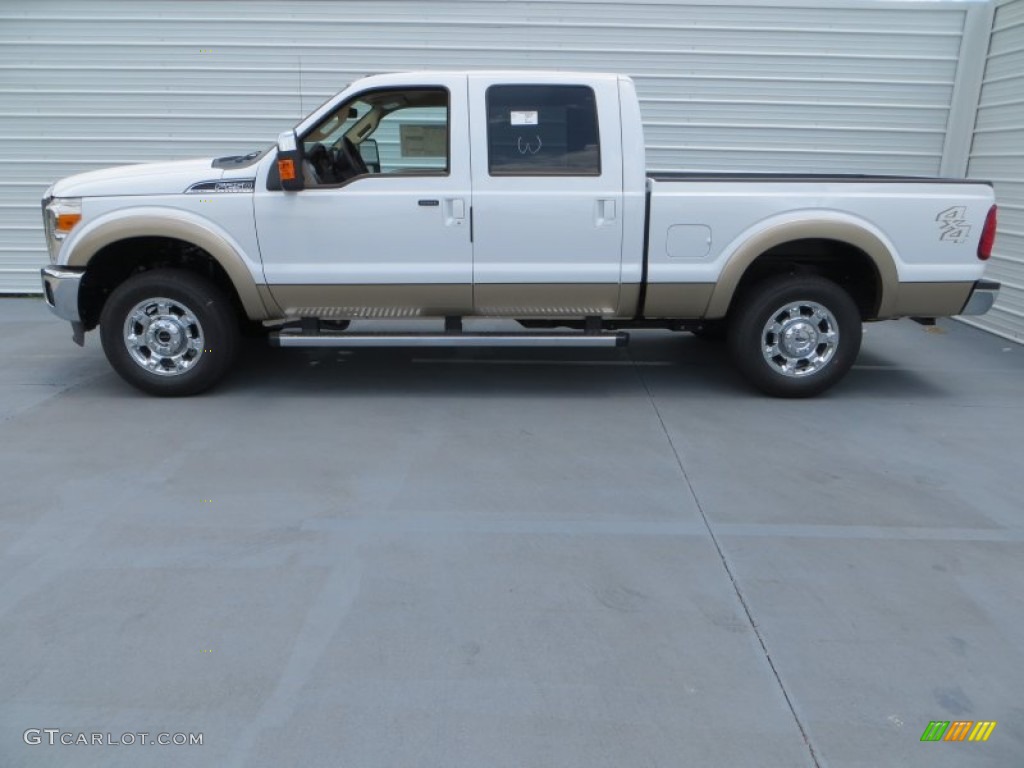 2013 F250 Super Duty Lariat Crew Cab 4x4 - Oxford White / Adobe photo #6