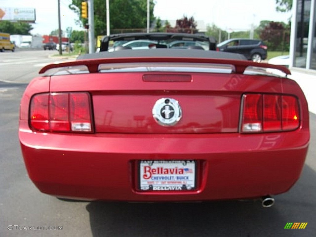 2006 Mustang V6 Premium Convertible - Redfire Metallic / Dark Charcoal photo #6
