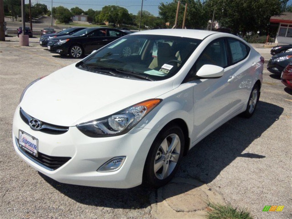 2013 Elantra GLS - Shimmering White / Beige photo #1