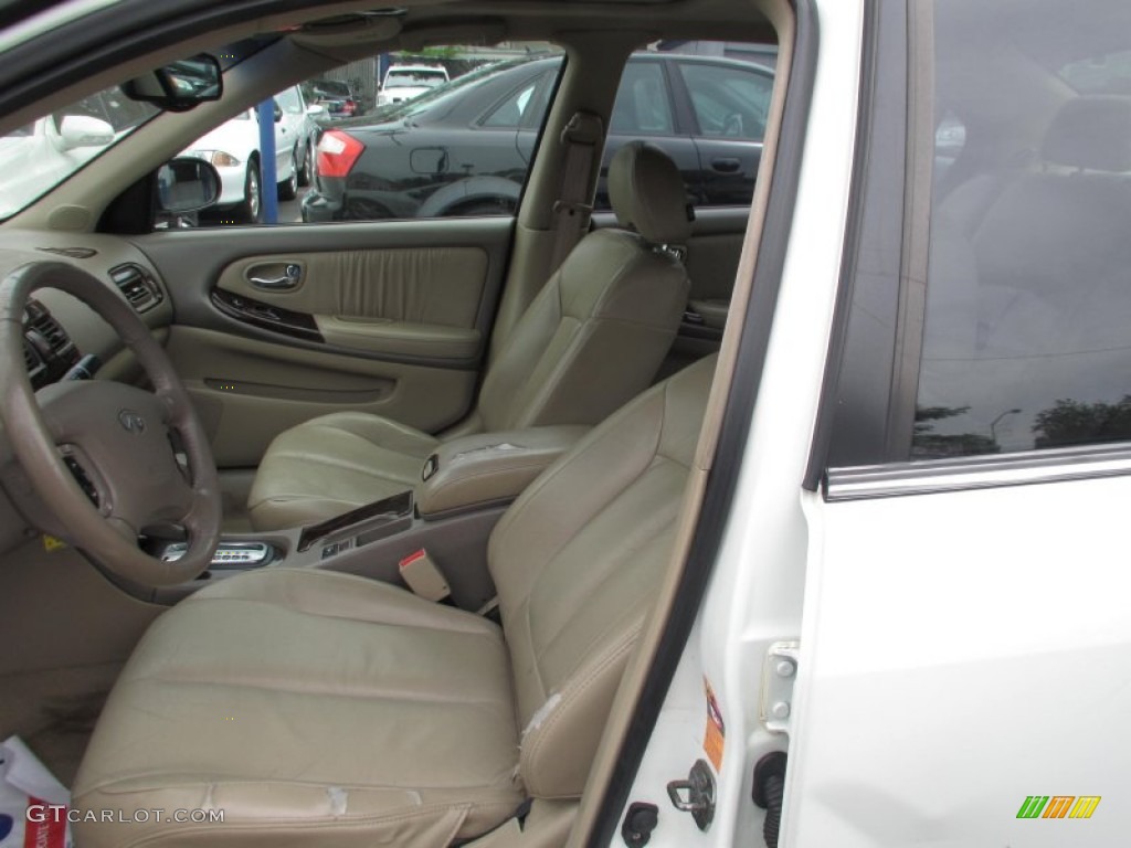 2001 I 30 Sedan - Aspen White Pearl / Beige photo #9