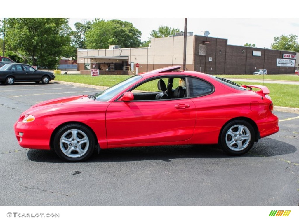 2001 Tiburon  - Cardinal Red / Black/Gray photo #3