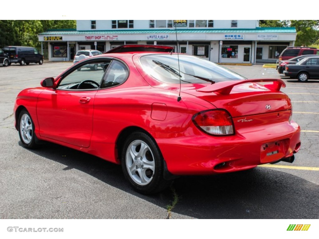 2001 Tiburon  - Cardinal Red / Black/Gray photo #4