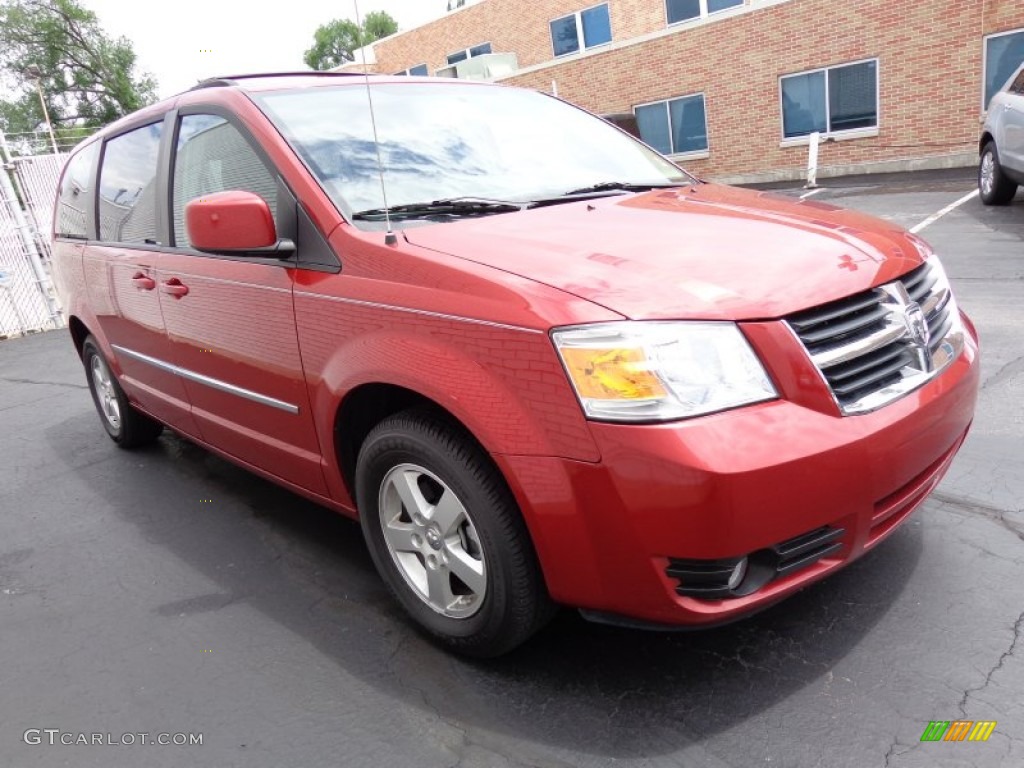 2010 Grand Caravan SXT - Deep Cherry Red Crystal Pearl / Medium Slate Gray/Light Shale photo #3