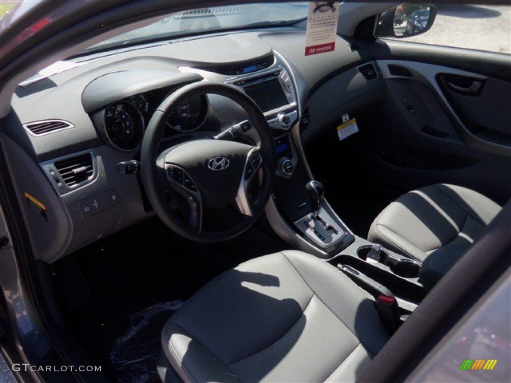 2013 Elantra Limited - Harbor Gray Metallic / Gray photo #10