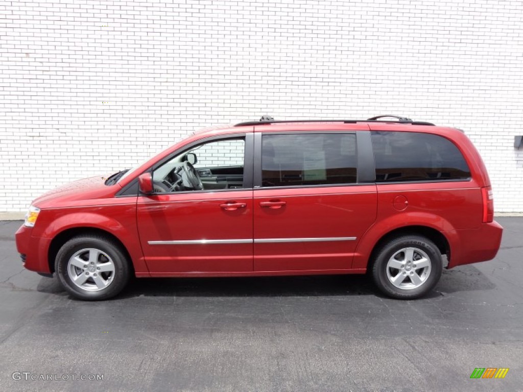 2010 Grand Caravan SXT - Deep Cherry Red Crystal Pearl / Medium Slate Gray/Light Shale photo #7