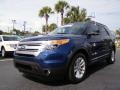 2012 Dark Pearl Blue Metallic Ford Explorer XLT  photo #4