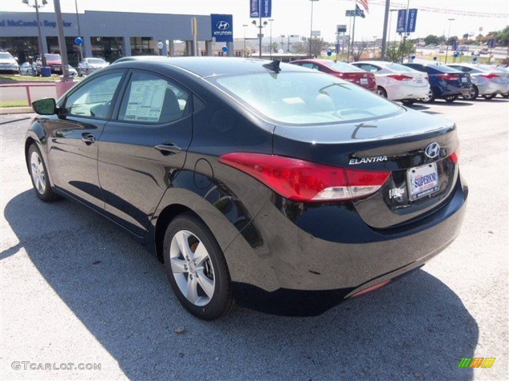 2013 Elantra GLS - Midnight Black / Beige photo #4