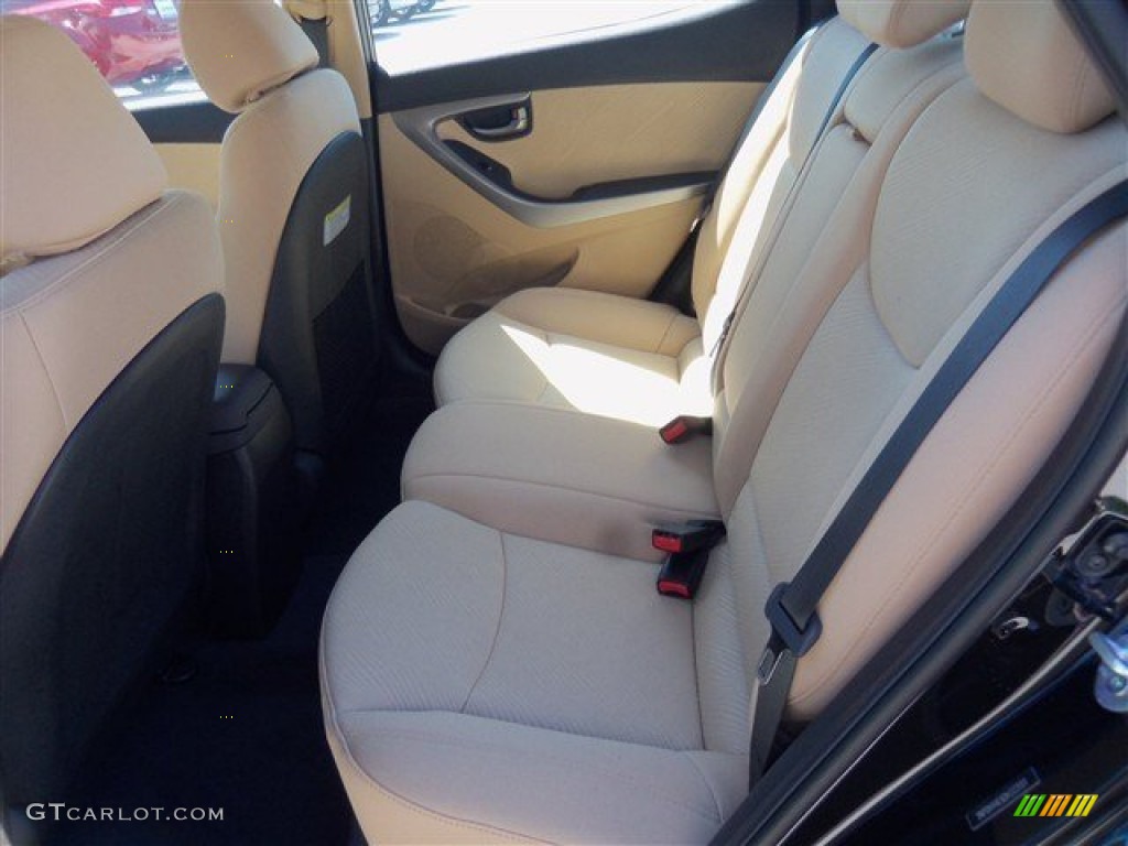 2013 Elantra GLS - Midnight Black / Beige photo #10