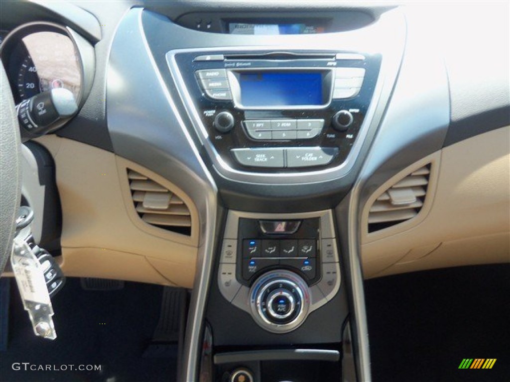 2013 Elantra GLS - Midnight Black / Beige photo #12