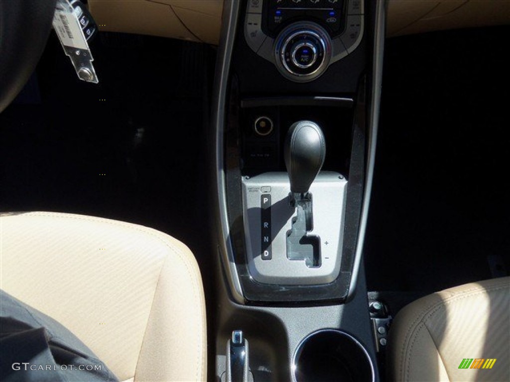 2013 Elantra GLS - Midnight Black / Beige photo #13