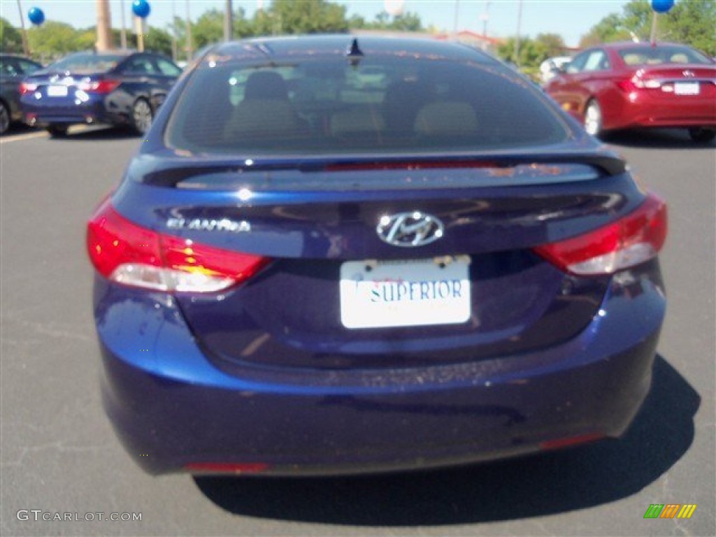 2013 Elantra GLS - Indigo Night / Beige photo #6