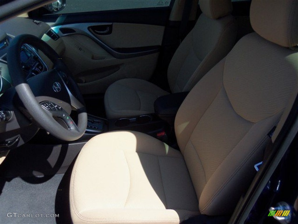 2013 Elantra GLS - Indigo Night / Beige photo #9